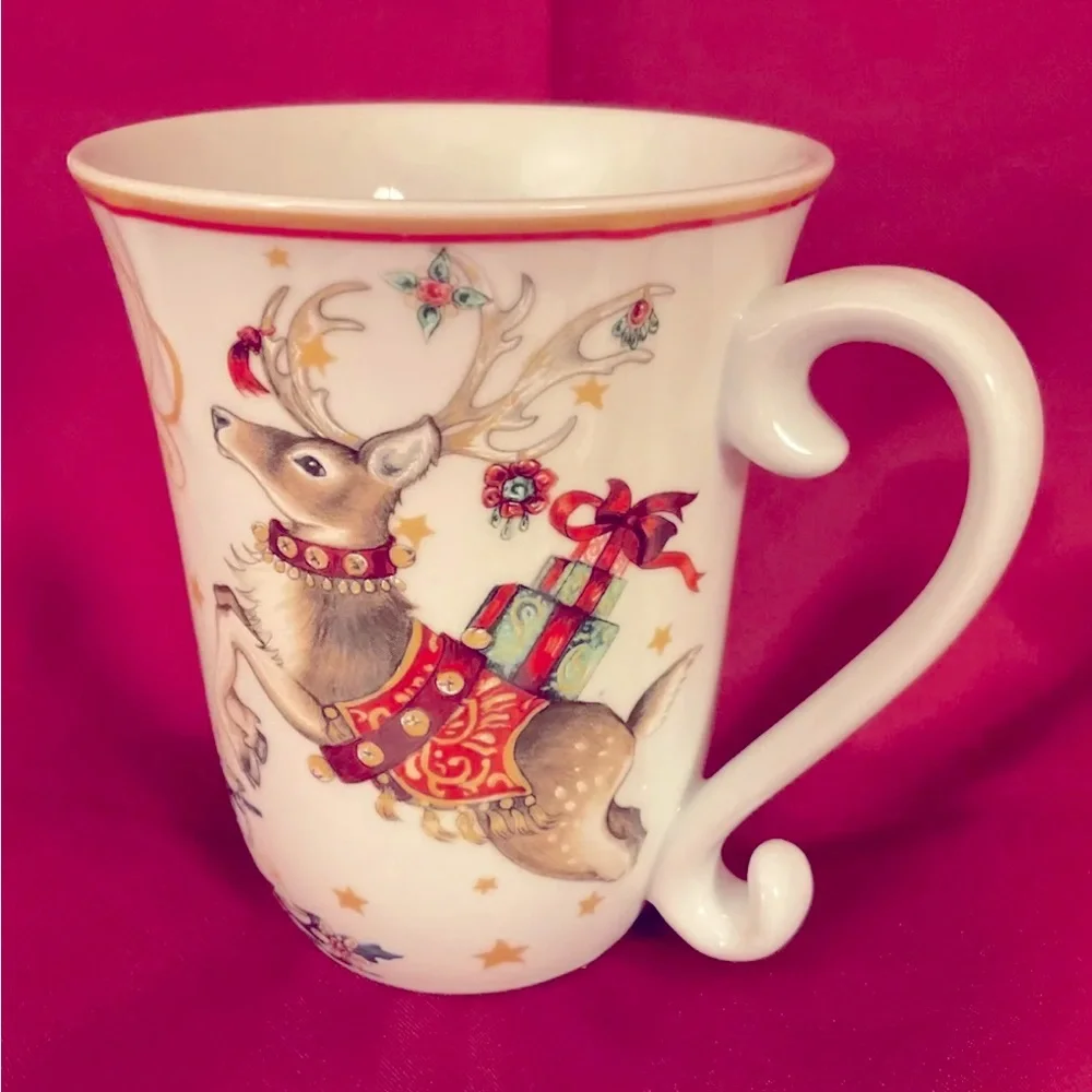 Williams Sonoma “Twas The Night Before Christmas” Reindeer Mug Retired